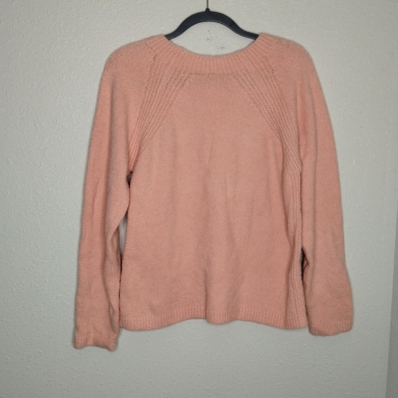 Eileen Fisher Organic Cotton Blend Peach Sweater size Medium - Picture 3 of 5